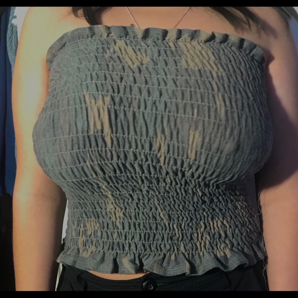ribbed camo tube top
